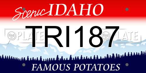 TRI187 Idaho License Plate