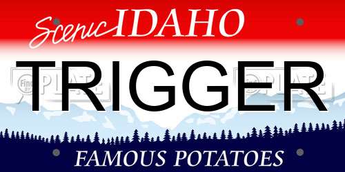 TRIGGER Idaho License Plate