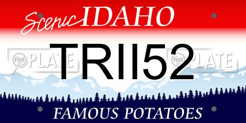 TRII52 Idaho License Plate