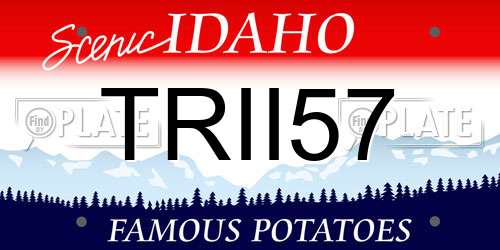 TRII57 Idaho License Plate