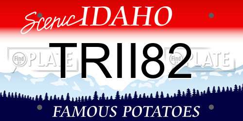 TRII82 Idaho License Plate