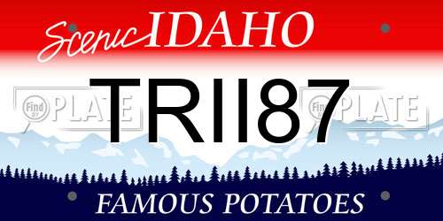 TRII87 Idaho License Plate