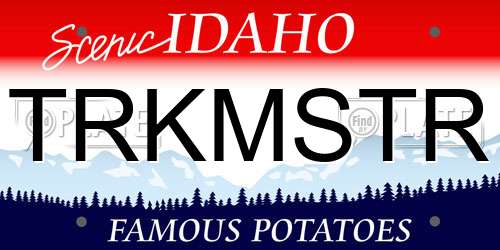 TRKMSTR Idaho License Plate