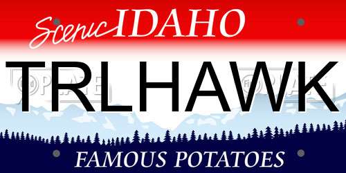 TRLHAWK Idaho License Plate