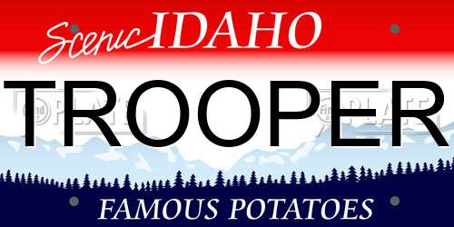 TROOPER Idaho License Plate