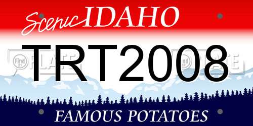 TRT2008 Idaho License Plate