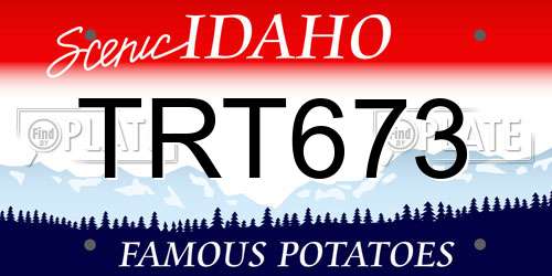 TRT673 Idaho License Plate