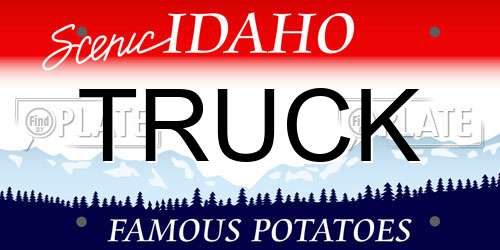 TRUCK Idaho License Plate