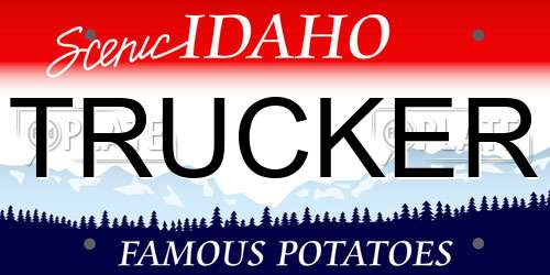 TRUCKER Idaho License Plate