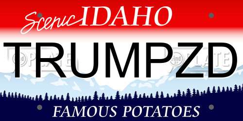 TRUMPZD Idaho License Plate