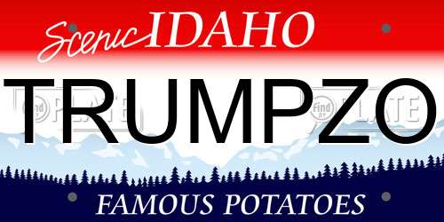 TRUMPZO Idaho License Plate