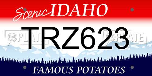 TRZ623 Idaho License Plate