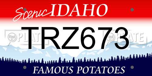 TRZ673 Idaho License Plate