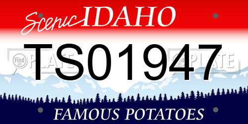 TS01947 Idaho License Plate