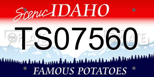 TS07560 Idaho License Plate