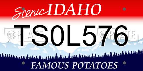TS0L576 Idaho License Plate