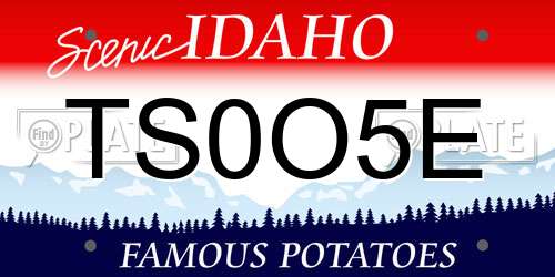 TS0O5E Idaho License Plate