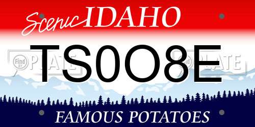 TS0O8E Idaho License Plate