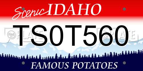 TS0T560 Idaho License Plate