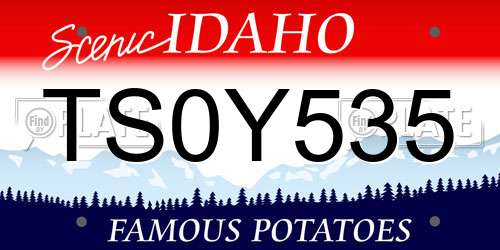TS0Y535 Idaho License Plate