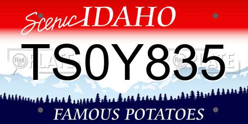 TS0Y835 Idaho License Plate