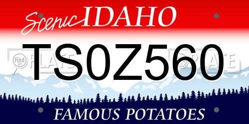 TS0Z560 Idaho License Plate