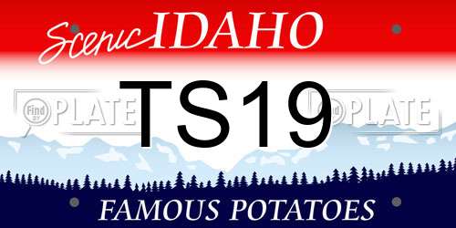 TS19 Idaho License Plate