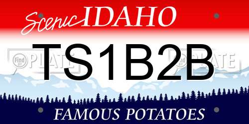 TS1B2B Idaho License Plate