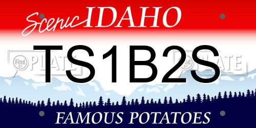TS1B2S Idaho License Plate