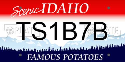 TS1B7B Idaho License Plate