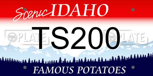TS200 Idaho License Plate