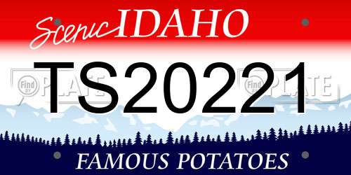 TS20221 Idaho License Plate