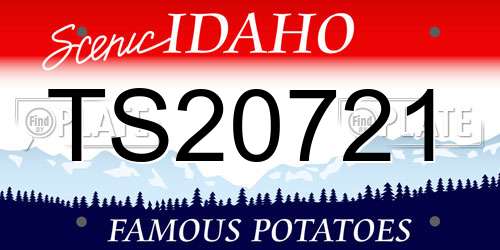 TS20721 Idaho License Plate