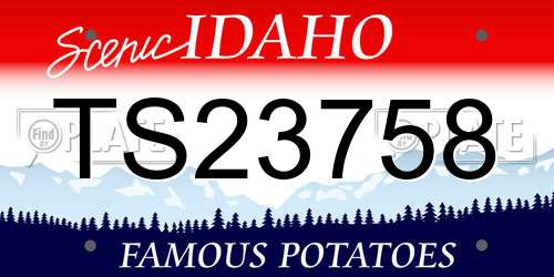 TS23758 Idaho License Plate