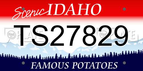 TS27829 Idaho License Plate