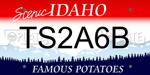 TS2A6B Idaho License Plate
