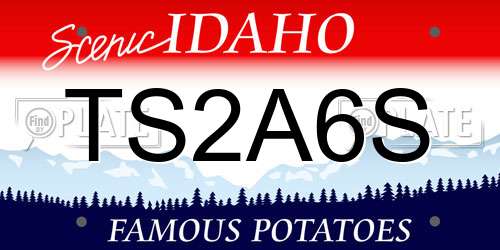 TS2A6S Idaho License Plate