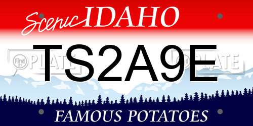 TS2A9E Idaho License Plate