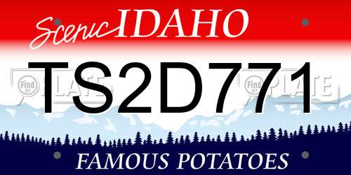 TS2D771 Idaho License Plate