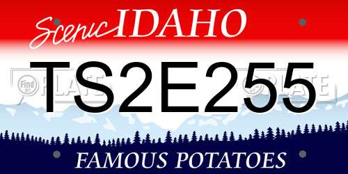 TS2E255 Idaho License Plate