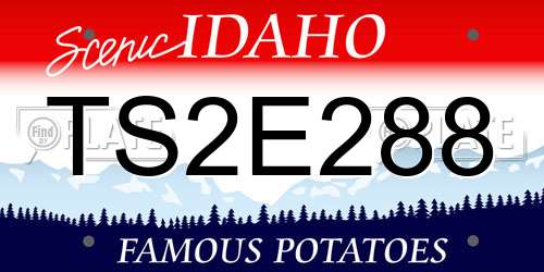 TS2E288 Idaho License Plate