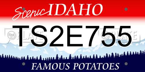 TS2E755 Idaho License Plate