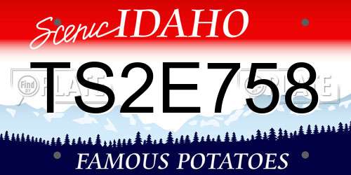 TS2E758 Idaho License Plate