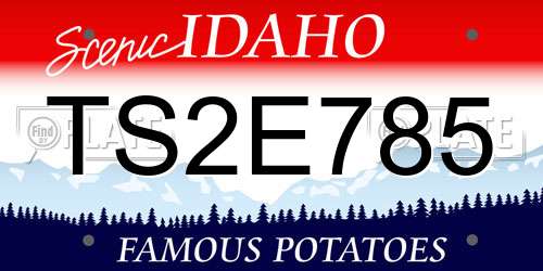 TS2E785 Idaho License Plate