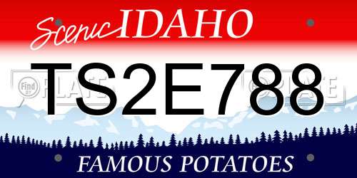 TS2E788 Idaho License Plate