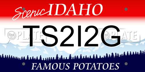 TS2I2G Idaho License Plate