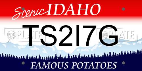 TS2I7G Idaho License Plate