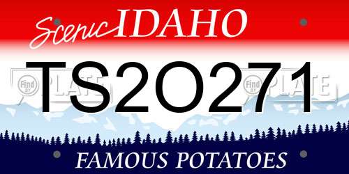 TS2O271 Idaho License Plate