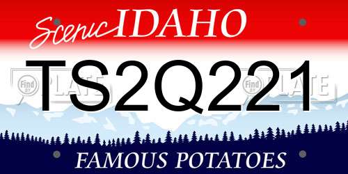 TS2Q221 Idaho License Plate