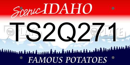 TS2Q271 Idaho License Plate